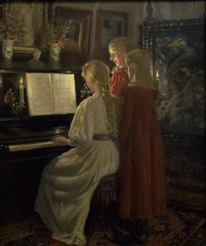 Michael Ancher Children Singing Germany oil painting art